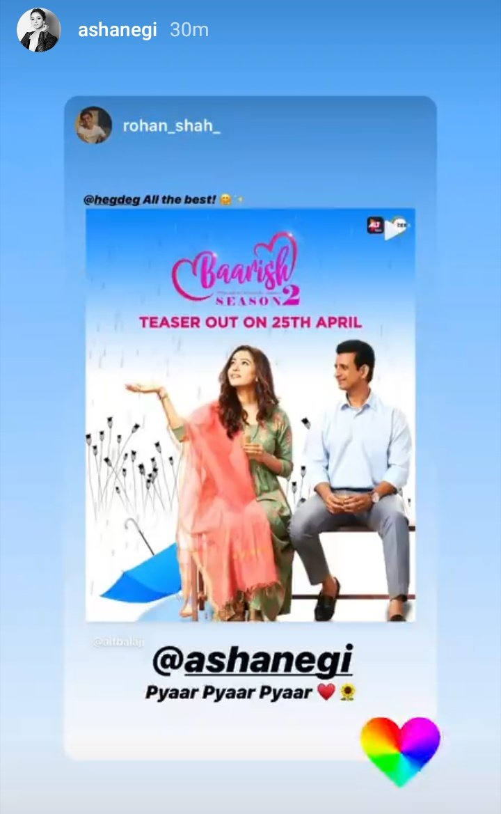 AshVikLand's tweet photo. #AshaNegi Instagram Story Update ❤️

#Baarish #Gauravi 🌸 https://t.co/lyzZMf4ABW