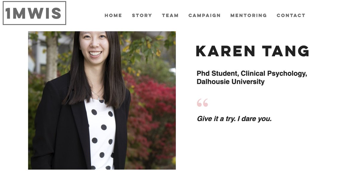 THREAD 32/51Meet Karen Tang - a PhD student studying behavioural addictions e.g gambling, & substance use & their link with mental health. She published her 1st author manuscript in grad school & reminds us to pursue our passion! Ft & thx  @KarenTang_  http://www.1mwis.com/profiles/karen-tang