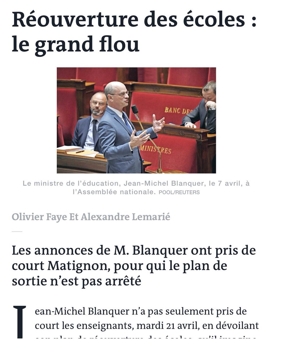 Chevalier209's tweet photo. Visiblement, la communication de JM Blanquer à non seulement irrité enseignants et communauté éducative mais aussi Matignon! Où quand le “bon élève” n’écoute pas les consignes... et perturbe toute la France. #MauvaisPoint https://t.co/ROr8k65IzJ