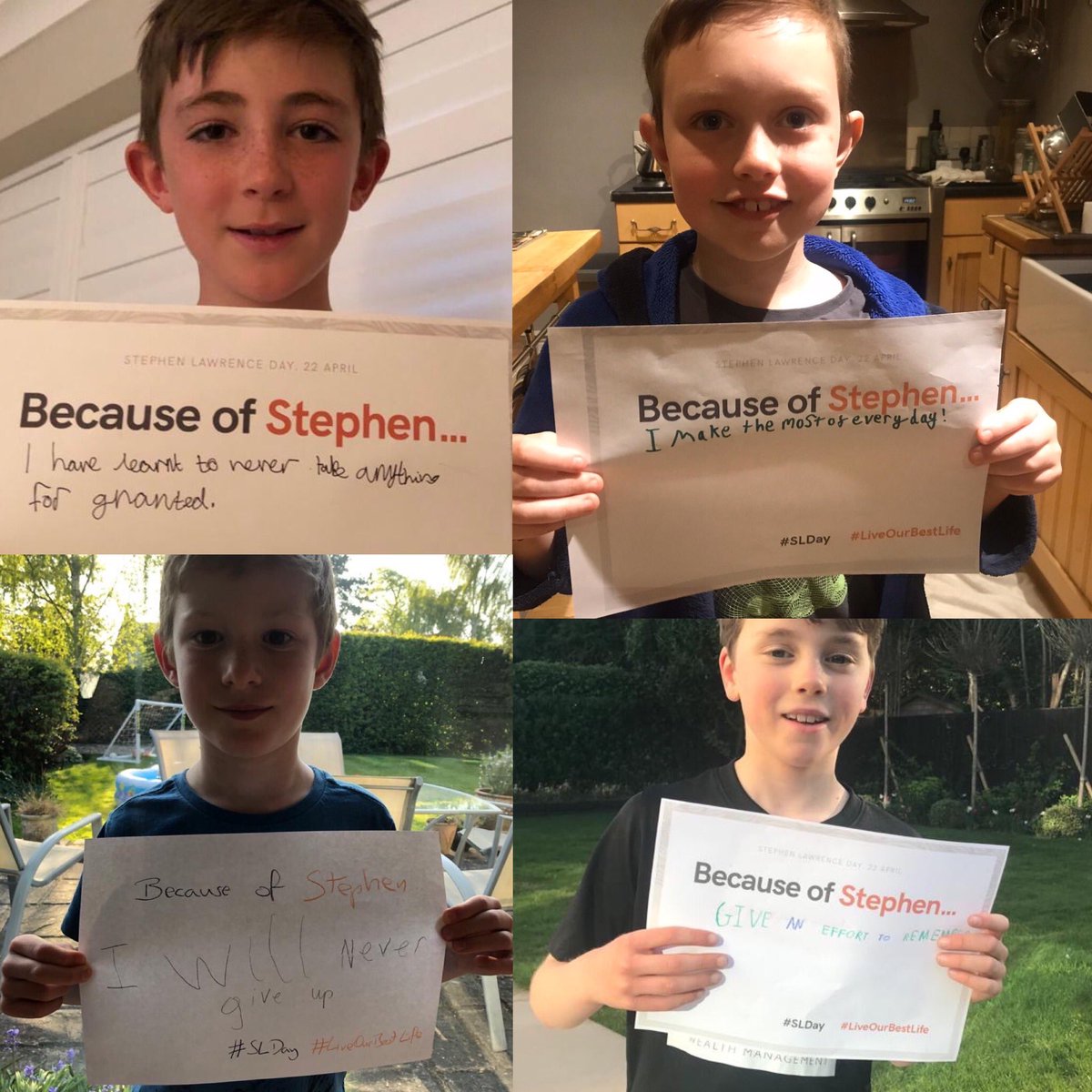JEsoccerschool's tweet photo. @sal2nd @S_LawrenceTrust #NiceToBeNice #BecauseOfStephen #SLday2020 https://t.co/v6c2zepSXa