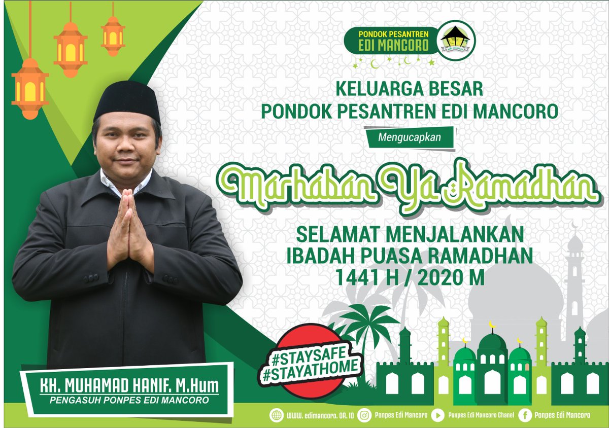 PP_Edimancoro's tweet photo. 🏵️Alhamdulillah kita dipertemukan kembali dengan bulan penuh berkah, Bulan Ramadhan.🏵️ 

Walaupun Ramadhan tahun ini agak berbeda, semoga tidak mengurangi kualitas ibadah kita, ya. 🤗🤗 Marhaban Ya Ramadhan...😉

#stayathome #staysave #ppem #ppedimancoro #Ramadhan https://t.co/0Ol7byT01t
