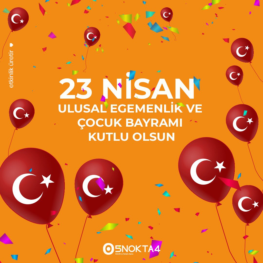 Mustafa Kemal Atatürk’ün dediği gibi: Çocuklar geleceğimizin güvencesi ! 23 Nisan Ulusal Egemenlik ve Çocuk Bayramamız kutlu olsun 
#5nokta4 #23nisan