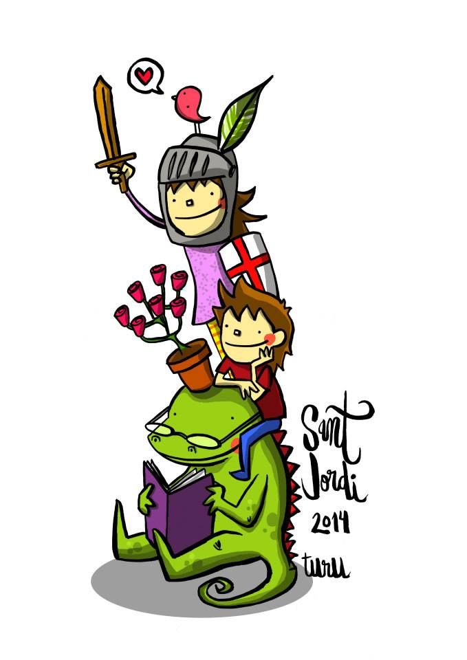 Perquè avui un drac, una rosa, un llibre, una princesa i un príncep han fet llegenda. Feliç Sant Jordi <a href="/raquelsantinf/">Raquel Santín</a> !! #lemursuab #SantJordi
