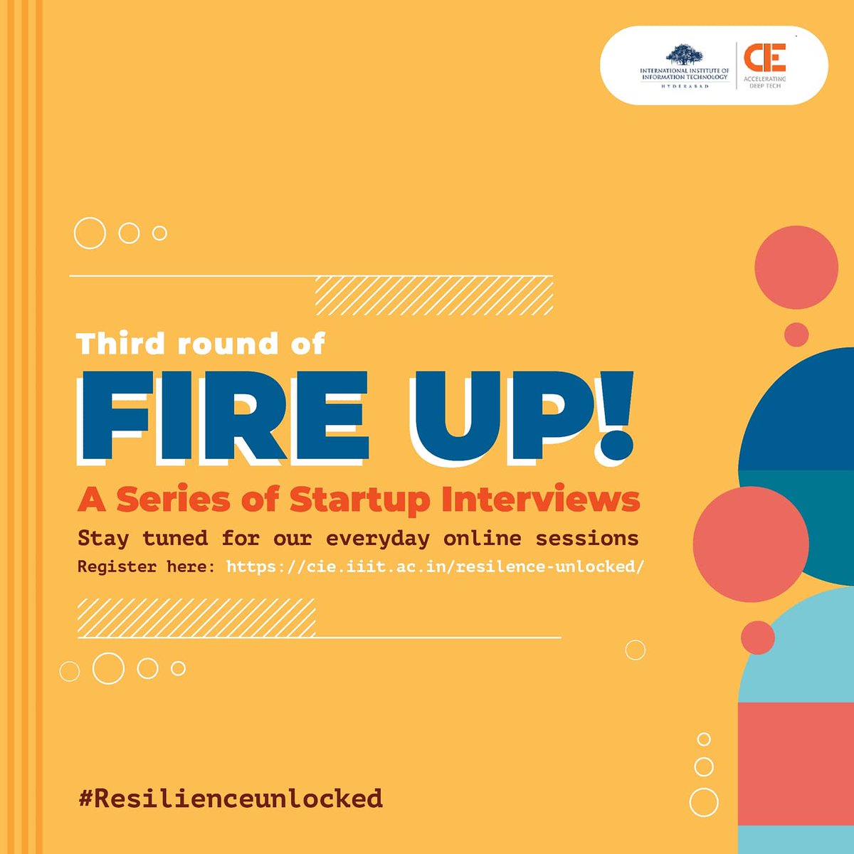cieatiiithyd's tweet photo. New round of #speakers for the Fire Up Series! Stay tuned to #learn some new and #exciting things!
Visit : 
https://t.co/iy6UdEDjjI 
#StayTuned
#CIE #IIITHyd #entrepreneur #onlineseries #lockdown #investortalks #investormindset #webinars #investerpitches #startuppitch #idea https://t.co/GvluRXQLgU