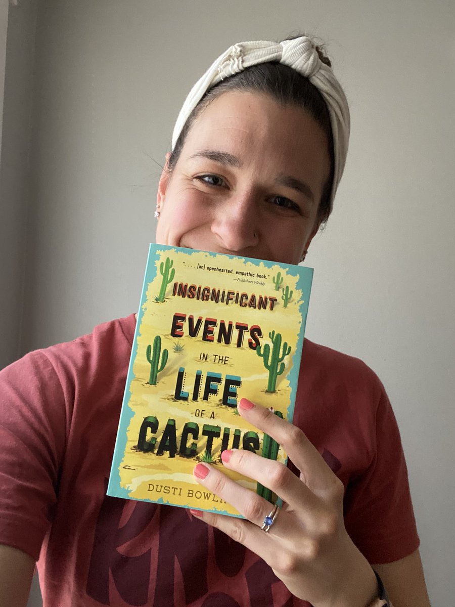 yaontheshelf's tweet photo. Currently reading @Dusti_Bowling novel — gives me some giggles and perspective. #yalit #middleschool https://t.co/oisyTM3BRk