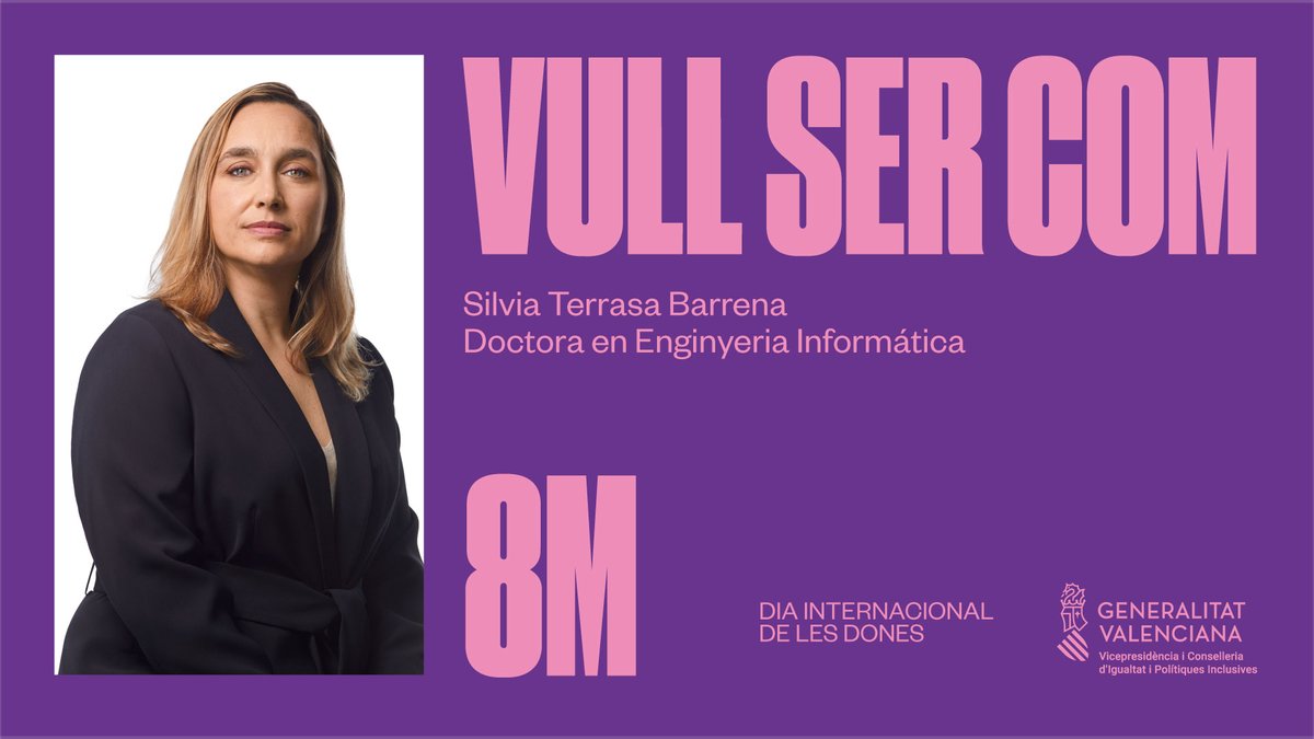 GVAIgualtat's tweet photo. 👧 En el Dia Internacional de les Xiquetes en les #TIC reivindiquem el camí obert per les dones que són referent en la tecnologia.
Volem més doctores en Enginyeria Informàtica com Silvia Terrasa @etsinfupv #VullSerCom #NinasEnLasTic https://t.co/yoOfmaLGna