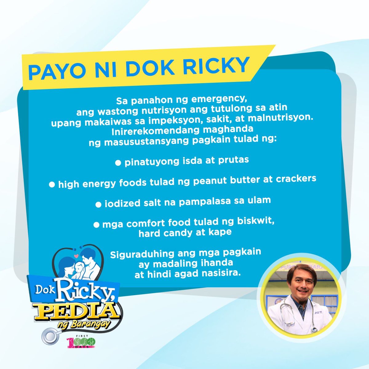 #PayoNiDokRicky sa panahon ng emergency