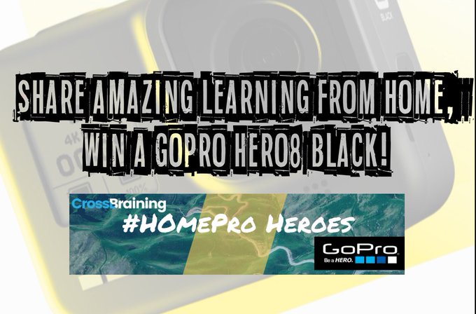 mrlosik's tweet photo. One more plug for this cool partnership between @GoPro and @crossbraining to promote fun learning at home. 

Make a learning video at home. Tag with #GoPro #homepro and @crossbraining . Win a Hero8 Black and CB subscription. 

https://t.co/5Bz0mMq5Gc 

#PrimarySTEMChat https://t.co/QIZzl6Py21