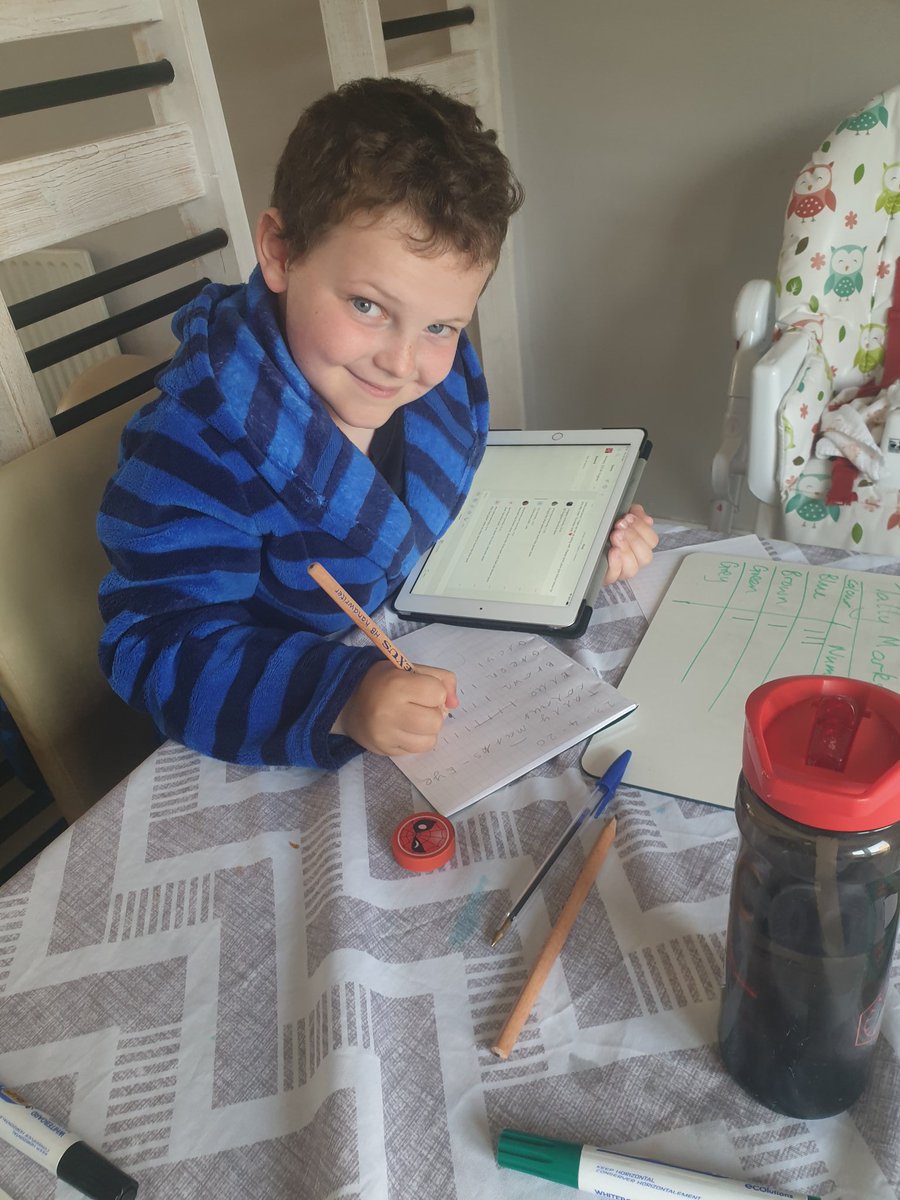 ColeCatherine92's tweet photo. School work in his goony...why not? Hehe. @russbert82 @WhitehirstPs #homeschooling #clevercookie https://t.co/cNEkUOPugU