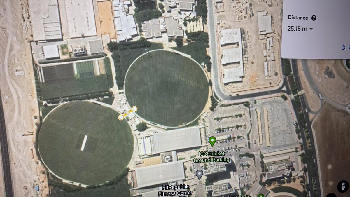 An afterthought on the closest grounds. Although in the same facility, ICC Academy Ground 1 and 2 in Dubai are technically the closest international grounds (about 25 meters apart). Ground 2 made its debut in Oct 2019. Thanks to  @Edged_and_taken and Google Earth for spotting it.