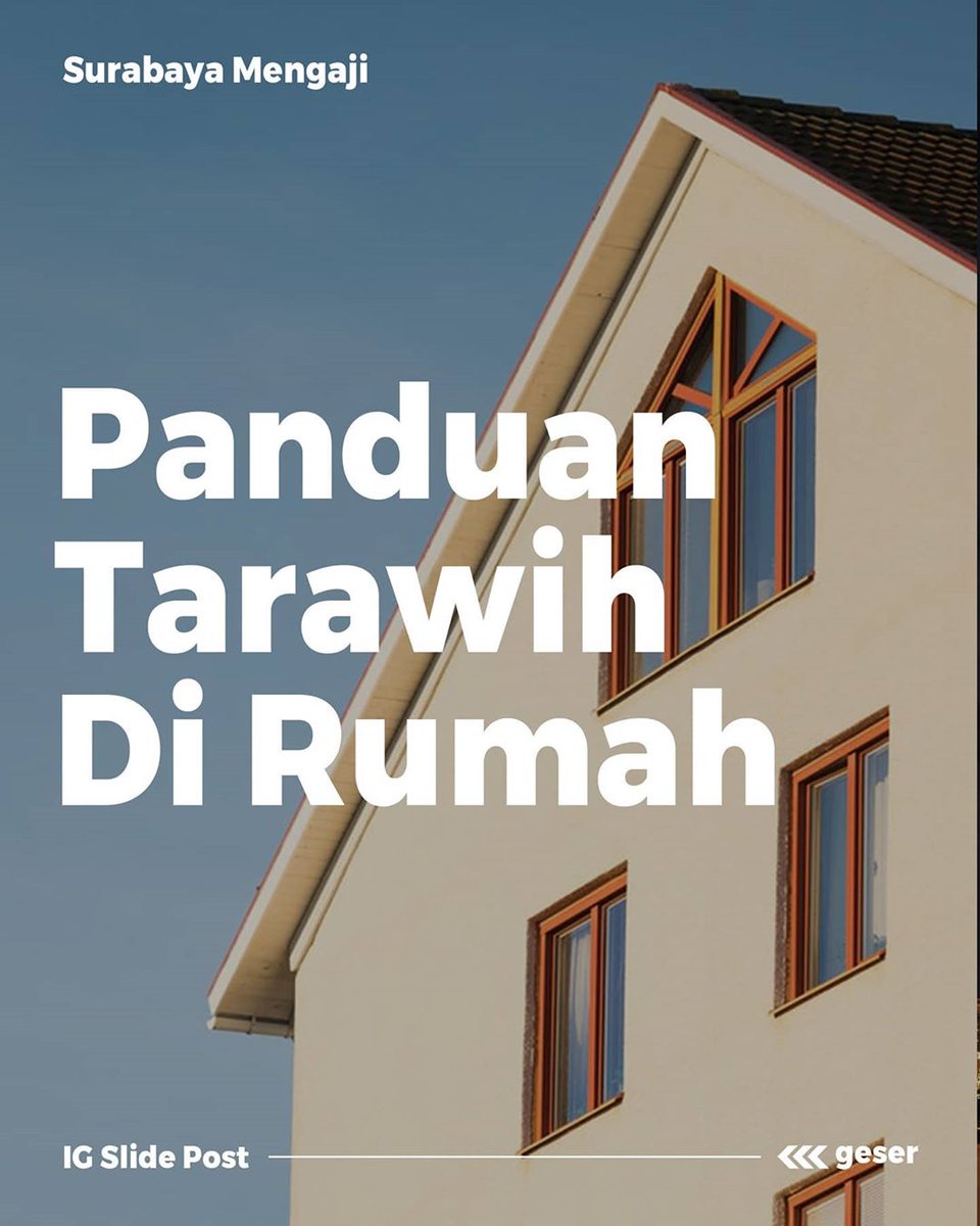 PANDUAN MENEGAKKAN SHALAT TARAWIH DI RUMAH

_____A THREAD_____