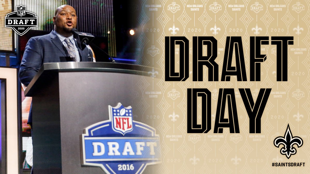 Saints's tweet photo. It's DRAFT DAY! ⚜️

#SaintsDraft | @dixiebrewco https://t.co/OvdAqEV7hF