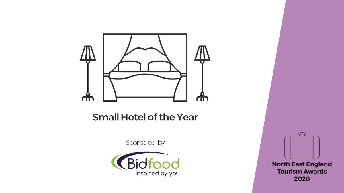 TourismAwardsNE's tweet photo. The Small Hotel of the Year award is sponsored by @BidfoodUK. Winners are HIGHLY COMMENDED @Battlesteads and @WynyardHall BRONZE @Lord_Crewe_Arms SILVER Walwick Hall and GOLD @SeahamHallHotel #NEETA2020 https://t.co/eI42ZJEuto