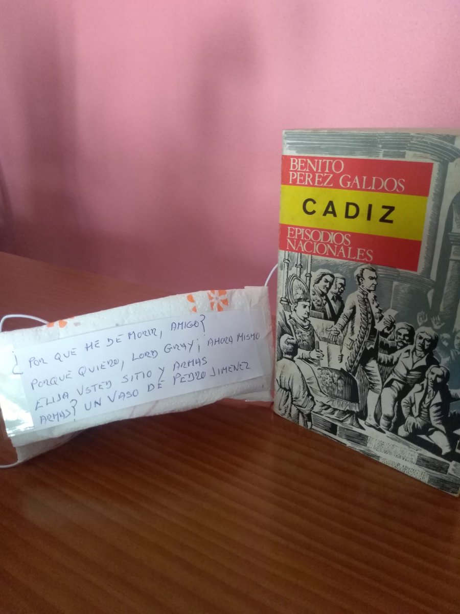 BMCadiz's tweet photo. 📚 #CadizSeQuedaEnCasa en el #DíadelLibro, leyendo a #Galdós, soñando con Cádiz
Carmelo Gómez Cruz, del #ClubApolo nos da las armas para un buen duelo, "un vaso de Pedro Jiménez"
#ClubesdeLectura https://t.co/2Aupk3D3xJ
