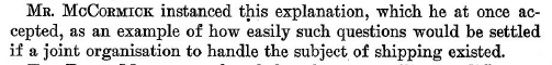 But McCormick then raised a critical point, namely he thought the whole issue could have been avoided if a single organization handled shipping between the Associated nations