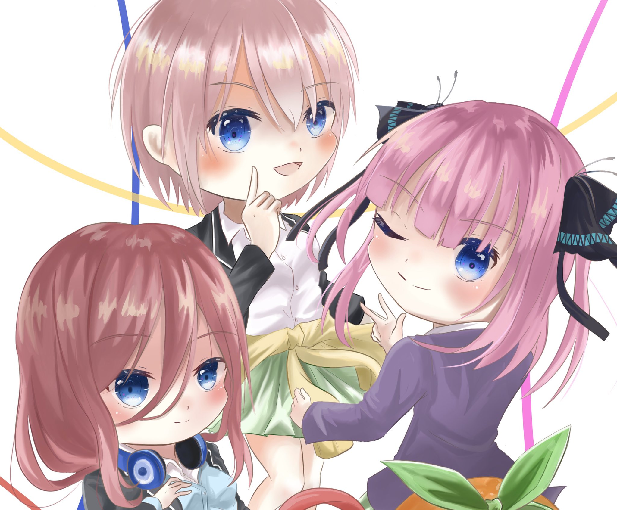 夢月リリナ 五等分の花嫁ちびキャラ描きました イラスト 五等分の花嫁 中野一花 中野二乃 中野三玖 中野四葉 中野五月 T Co Qqyyvy2yff Twitter