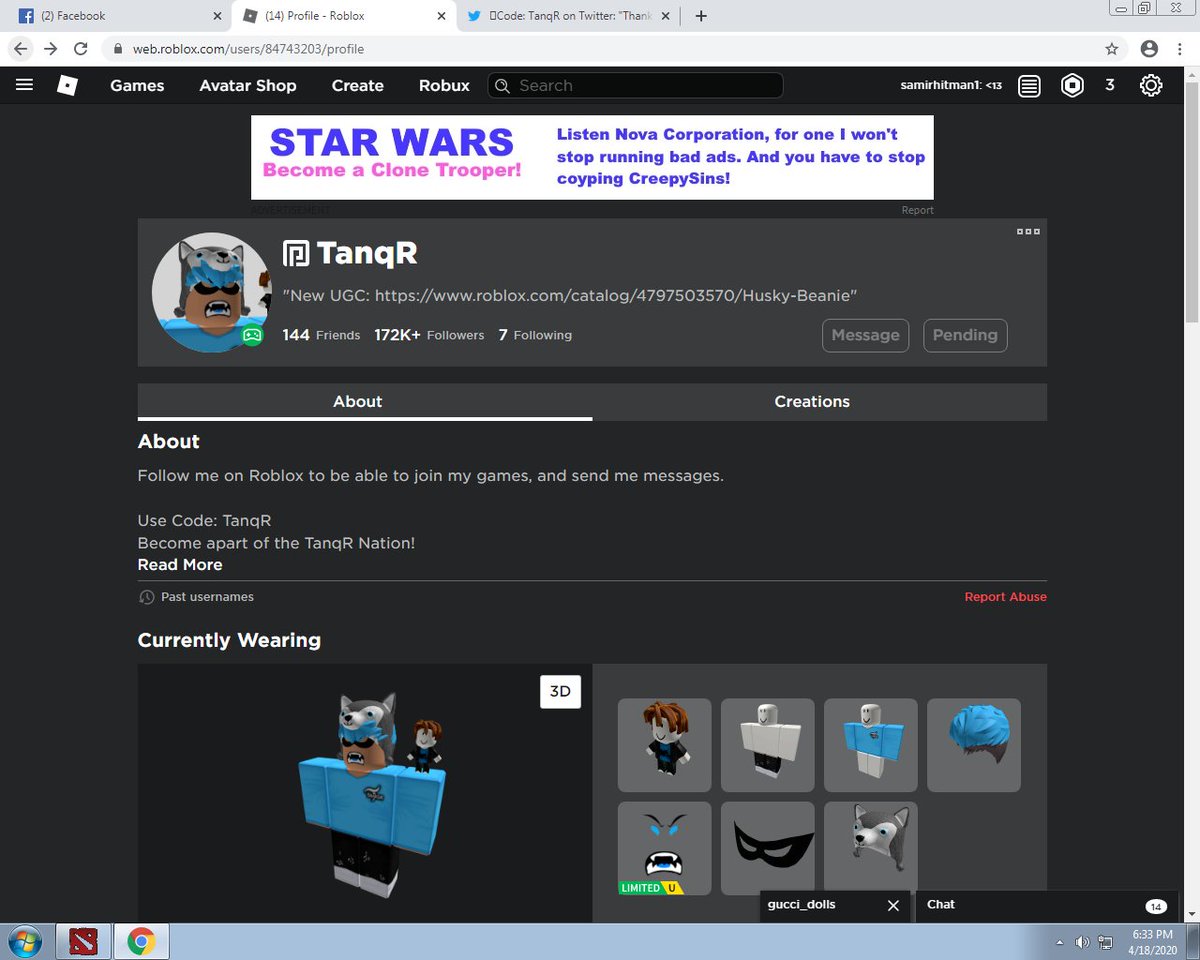 Code Tanqr On Twitter Thank You For My First Milestone - u wanna look like 1 million robux then click here roblox
