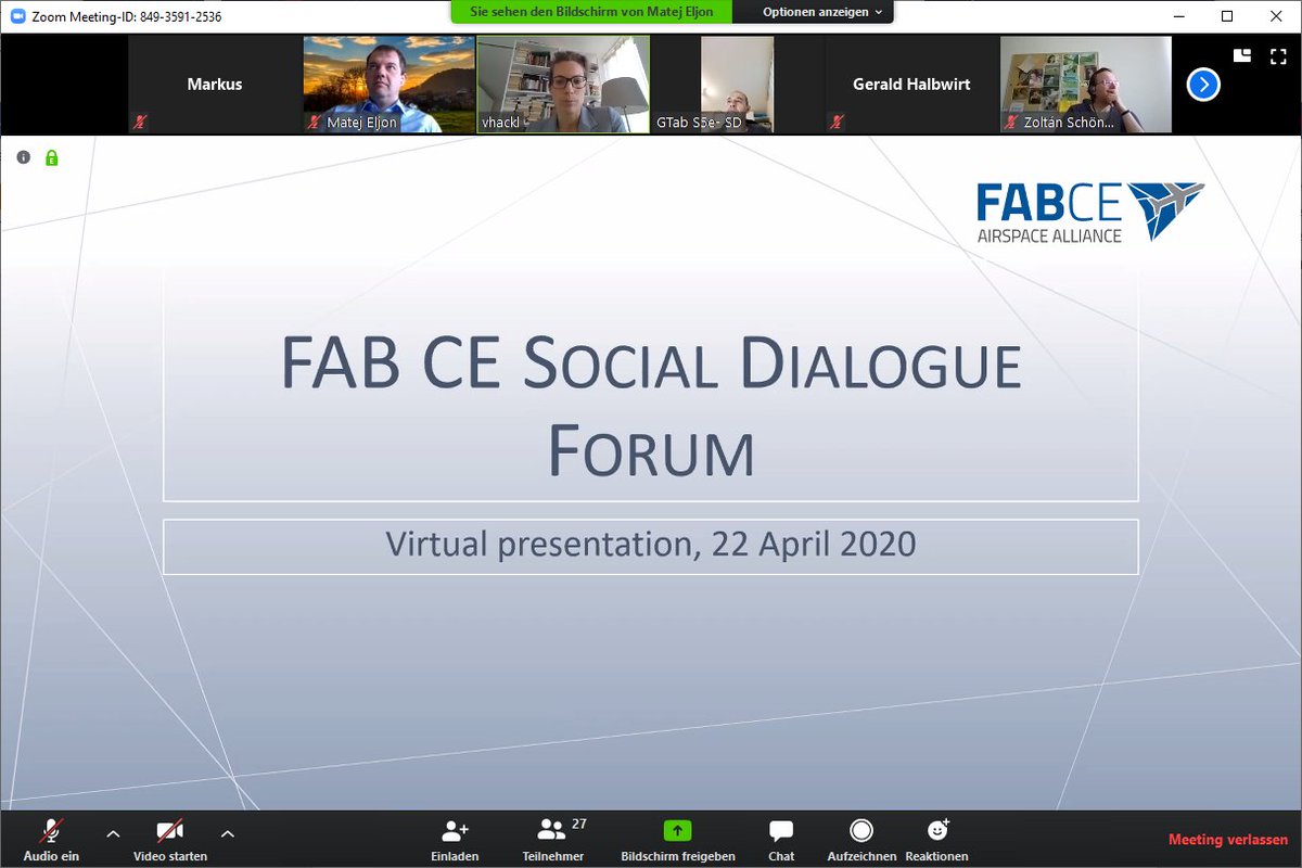 fabce_news's tweet photo. Social dialogue partners meet (virtually) to discuss FAB CE strategic and current challenges. “Social dialogue process particularly important in times of crisis”, says Valerie Hackl, Chair of the FAB CE CEO-Committee. https://t.co/k1gyuzAZVU https://t.co/Fi4A7Vf0Rv