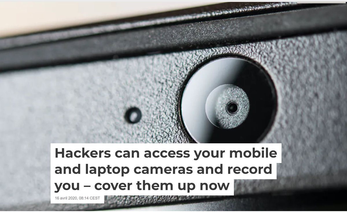 Is this article being overly paranoid? Or should we cover up our camera's? theconversation.com/hackers-can-ac… via <a href="/ConversationEDU/">The Conversation - Australia + New Zealand</a>