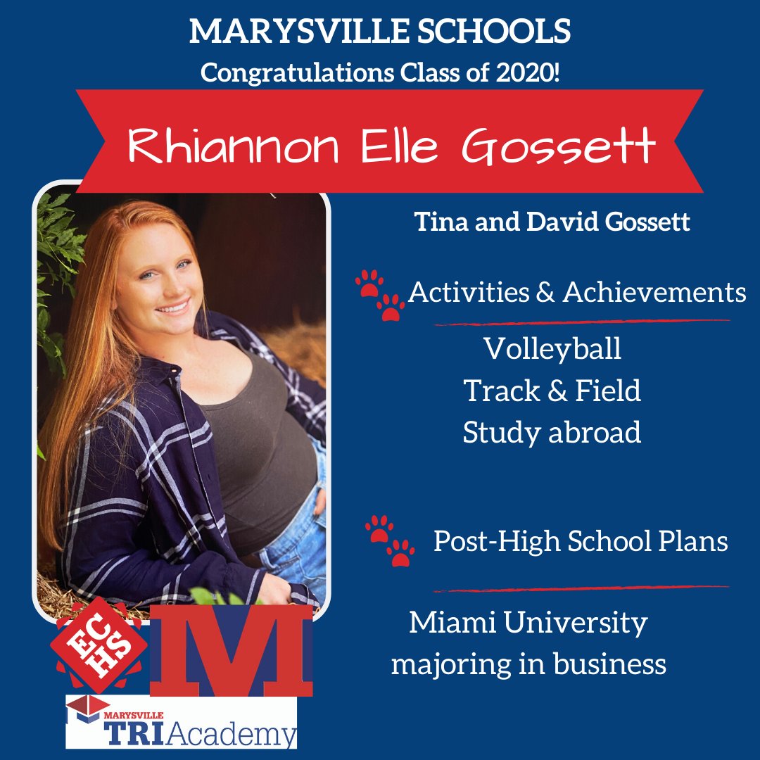MarysvilleEVSD's tweet photo. 🎉Join us as we 𝐂𝐎𝐍𝐆𝐑𝐀𝐓𝐔𝐋𝐀𝐓𝐄 𝐓𝐇𝐄 𝐂𝐋𝐀𝐒𝐒 𝐎𝐅 𝟐𝟎𝟐𝟎.👏

 They have worked hard over the past four years and continue to inspire us! Way to go, SENIORS! We will miss you next year. #MEVSD #PTBM #Classof2020 https://t.co/etcIjX8PiN