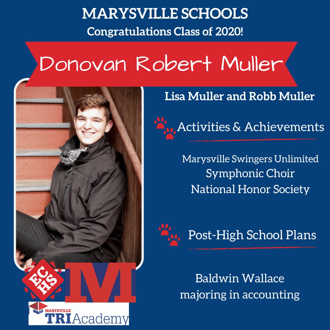 MarysvilleEVSD's tweet photo. 🎉Join us as we 𝐂𝐎𝐍𝐆𝐑𝐀𝐓𝐔𝐋𝐀𝐓𝐄 𝐓𝐇𝐄 𝐂𝐋𝐀𝐒𝐒 𝐎𝐅 𝟐𝟎𝟐𝟎.👏

 They have worked hard over the past four years and continue to inspire us! Way to go, SENIORS! We will miss you next year. #MEVSD #PTBM #Classof2020 https://t.co/etcIjX8PiN