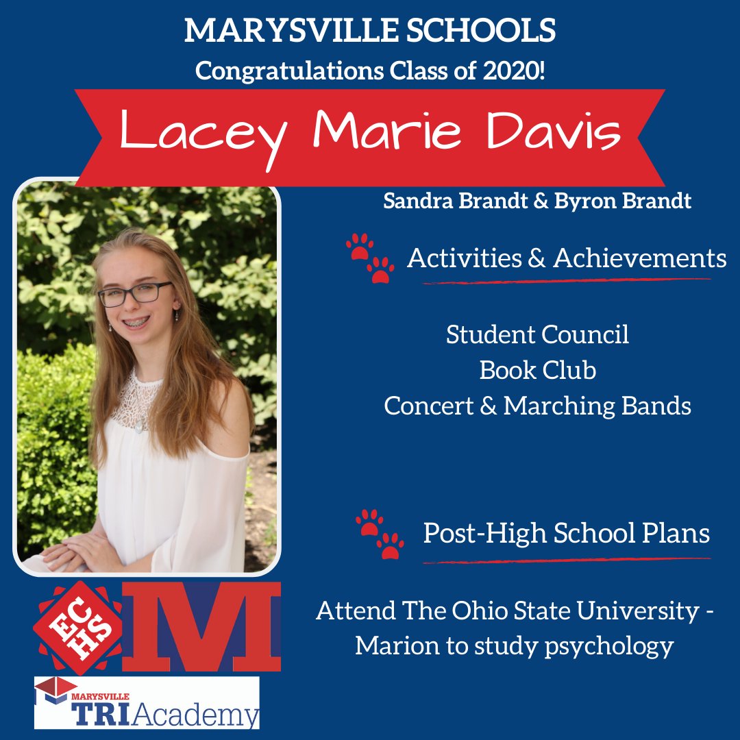 MarysvilleEVSD's tweet photo. 🎉Join us as we 𝐂𝐎𝐍𝐆𝐑𝐀𝐓𝐔𝐋𝐀𝐓𝐄 𝐓𝐇𝐄 𝐂𝐋𝐀𝐒𝐒 𝐎𝐅 𝟐𝟎𝟐𝟎.👏

 They have worked hard over the past four years and continue to inspire us! Way to go, SENIORS! We will miss you next year. #MEVSD #PTBM #Classof2020 https://t.co/etcIjX8PiN