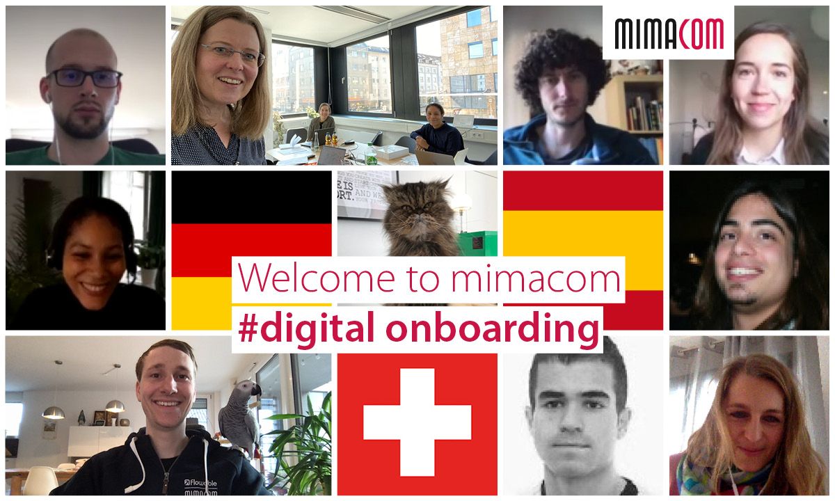 mimacom's tweet photo. Even if the world stands still, @mimacom is growing. This month, we are (virtually) onboarding and welcoming our new team members. Welcome to mimacom remote work 😊 #RemoteAndSocial #StayHappy #UnitedAtHome #digitalchallenge #VirtualOnboarding https://t.co/kwfLzRCReI