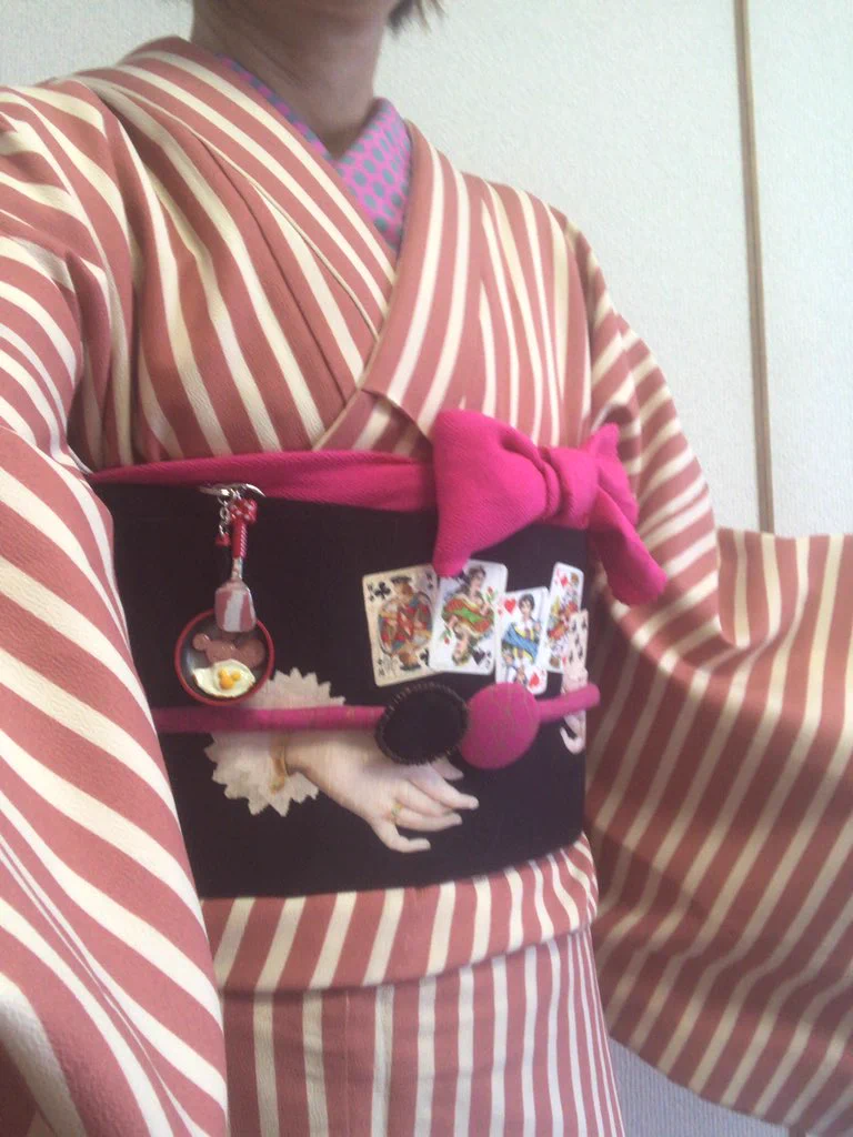 豆千代モダン　ストライプ名古屋帯 おざわゆき on X: 