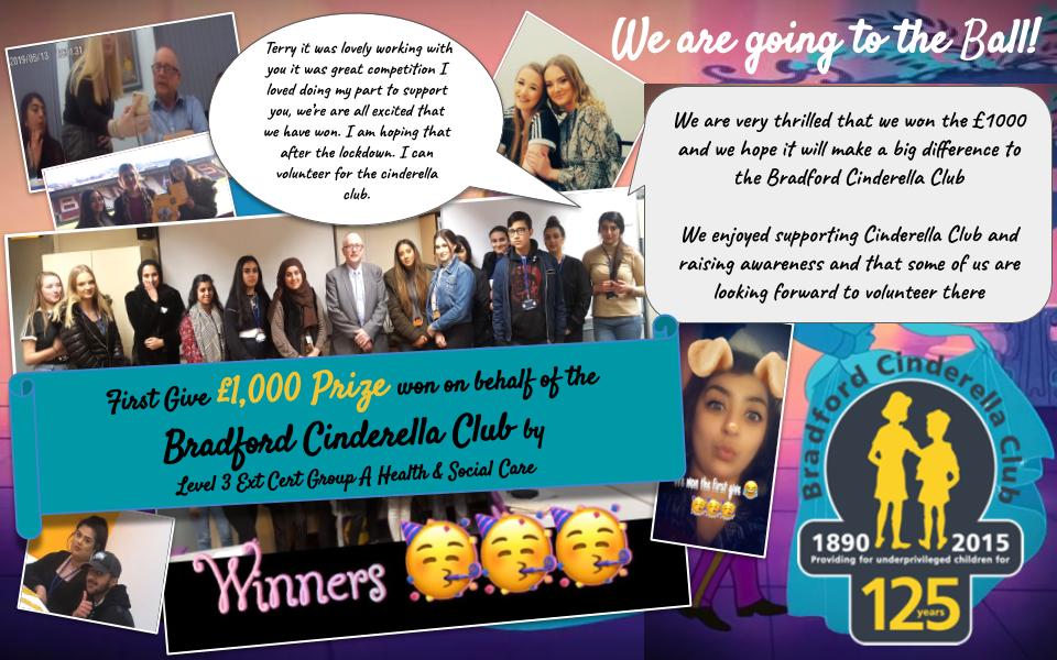 JenKteach's tweet photo. Whoo Hoo it's OFFICAL! @Cinderella1890 Well done L3HSCECA @Shipley_College  #proudtutor ..Amazing Charity with amazing volunteers, the students are thrilled they were able to support all that you do ❤️👏 https://t.co/M4TtdPUD5Z