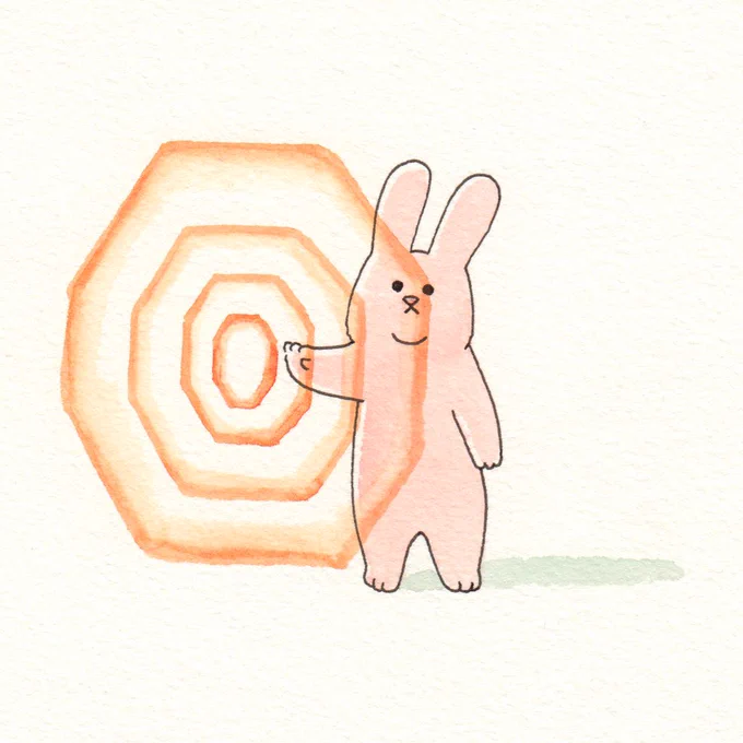 展開するウサギさん。#スキウサギ 