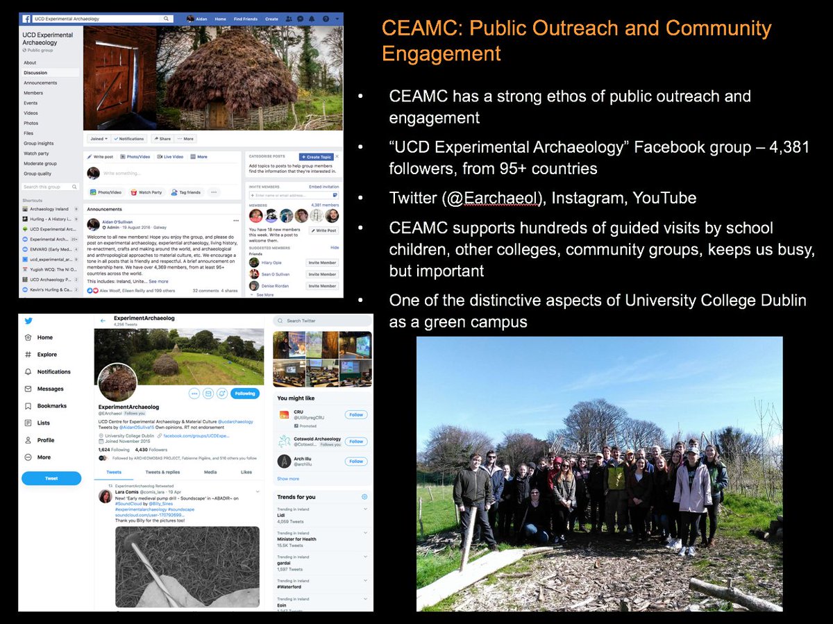 6. CEAMC - a strong ethos of public engagement, highly visible, welcoming to both the local community, to school children & to visitors - including virtual - from across the world. Our UCD SPARC project connected with over 1,000 Dublin school children  #UCDEarthWalks  #virtualwalks