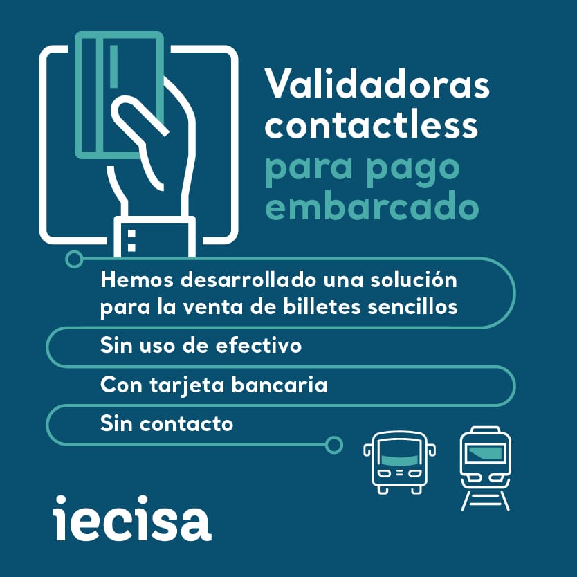 inetum_es's tweet photo. Soluciones IECISA sin efectivo y sin contacto. Validadoras contactless para pago embarcado.
#LiveMobility #iecisaTalento #transporte https://t.co/yaRKVJY36s