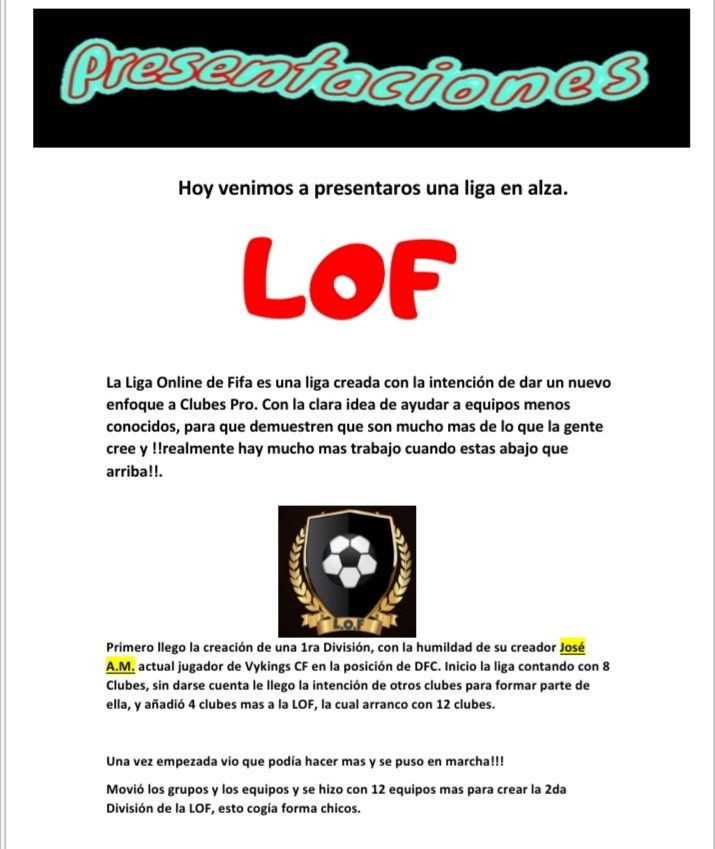 ProColosal's tweet image. 🚨HOY TOCA PRESENTACION🚨
Presentamos una liga que a nuestro parecer va a dar mucho que hablar y seguro que no en mucho tiempo. Les deseamos mucha suerte!!! @LeagueLOF