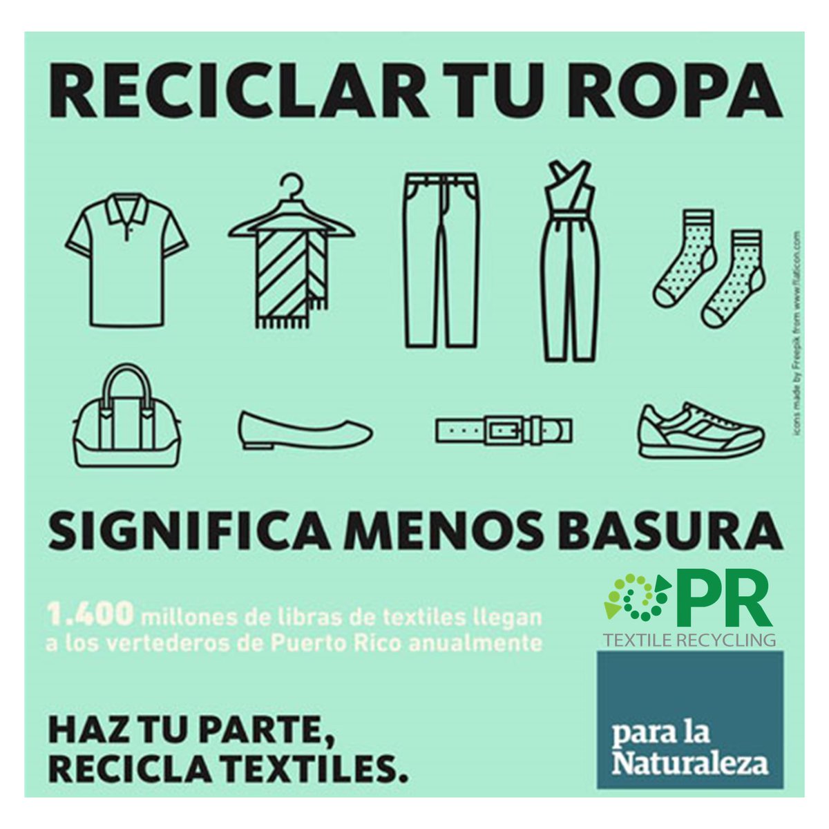 PRTextile's tweet image. ✳️♻️ Continuamos brindando servicio de recogido a toda la Isla. No permitas que lleguen tus textiles al vertedero y deposítalo en el contenedor de reciclaje de textiles mas cercano a tí.😀👍♻️

#prtr #reciclaje #servicio #puertorico #ropa #textiles #FelizJueves