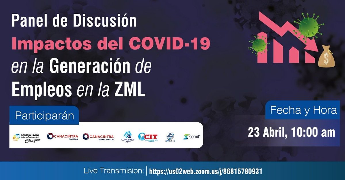 canacotorreon's tweet photo. En unos momentos más nuestro presidente participará en un panel de discusión acerca de los impactos del COVID-19 en la generación de empleos en vivo hoy 10:00am transmisión en vivo en este link https://t.co/rZRCiOK9lW https://t.co/zW4MzFz2RJ