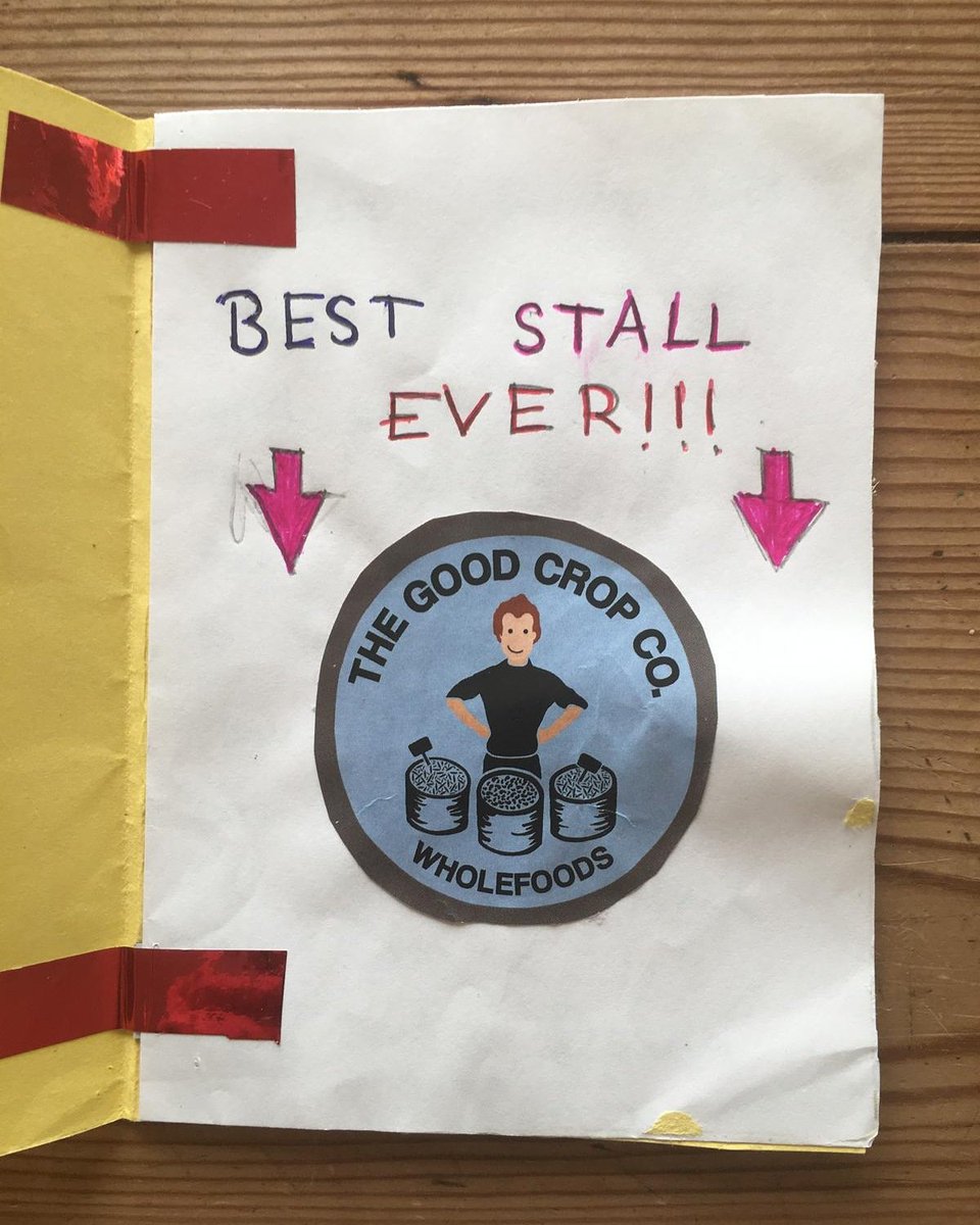 What a lovely surprise to receive this beautiful handmade card from two of our youngest customers at Honest 2 Goodness market. Thank you Diana (aged 9) and Eva (aged 7) ⭐️