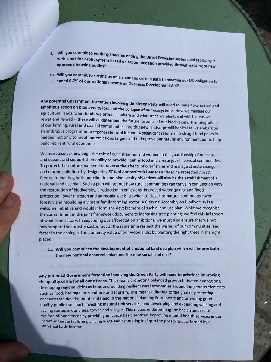 (2 of 2) Ryan says they’ll will decide on entering talks depending on what clarifications are received. Also notes with caution that discussions will distract, to some degree, from State’s Covid19 response - which he doesn’t think is being hampered by the Govt caretaker status