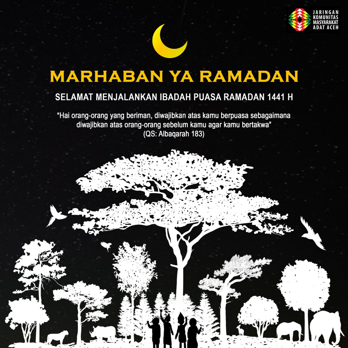 jkmaaceh's tweet image. Marhaban Ya Ramadan 1441 H
Selamat menjalankan ibadah puasa Ramadan.
semoga kita menjadi orang-orang yang bertakwa.
.
“Hai orang-orang yang beriman, diwajibkan atas kamu berpuasa sebagaimana diwajibkan atas orang-orang sebelum kamu agar kamu bertakwa” (QS: Albaqarah 183)