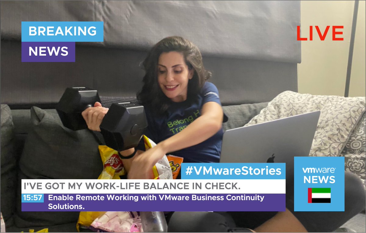 fsaffaf's tweet photo. Trying to stay sane in these unprecedented times, lost between balancing work, life &amp; snacks :)
Miss our office and everyone there too much 😔 #VMwarestories #vmwarewfh #vminclusion https://t.co/b8Q7q7z4dT