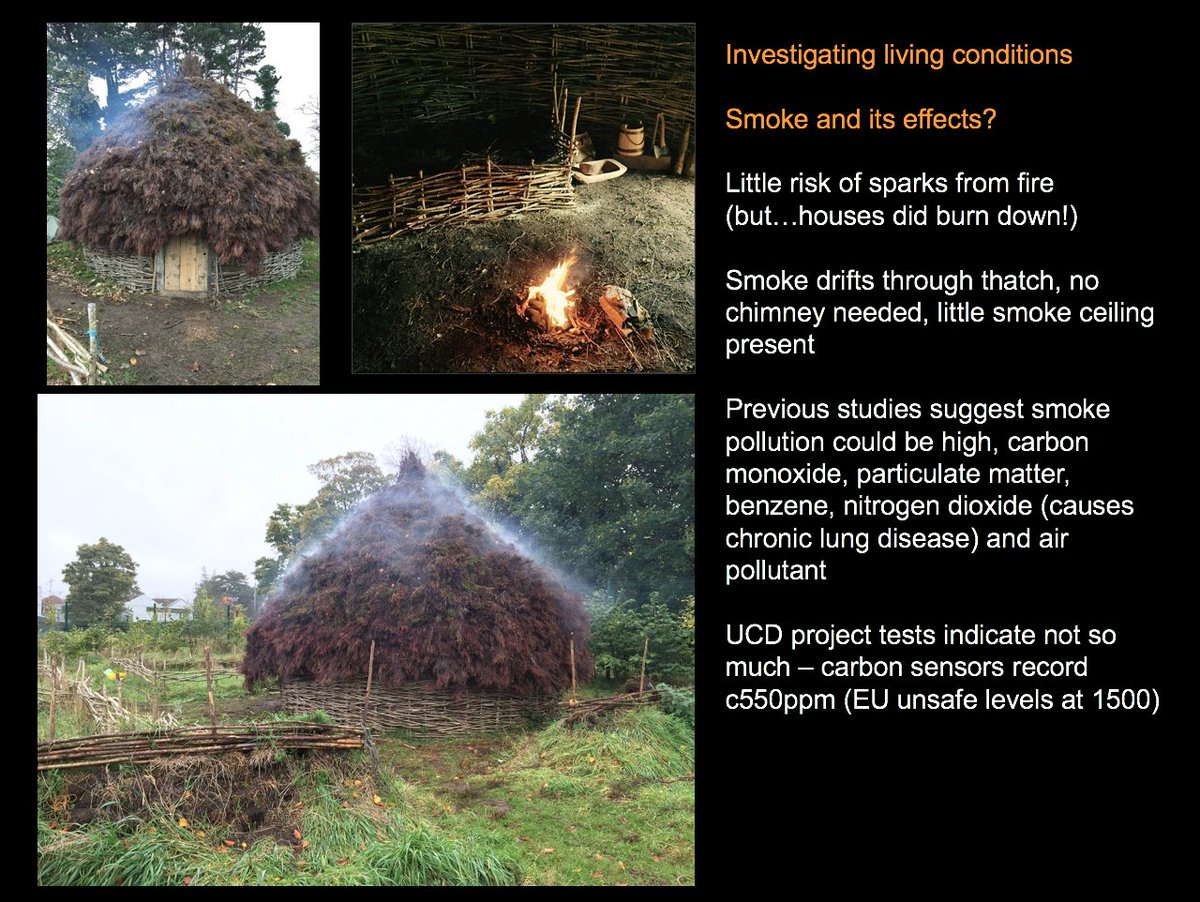 20. Interestingly, the early medieval house reconstruction was not that smoky, but we'd like to try that again using different thatch and insulation.  @ucdarchaeology  #UCDEarthWalks  #virtualwalks