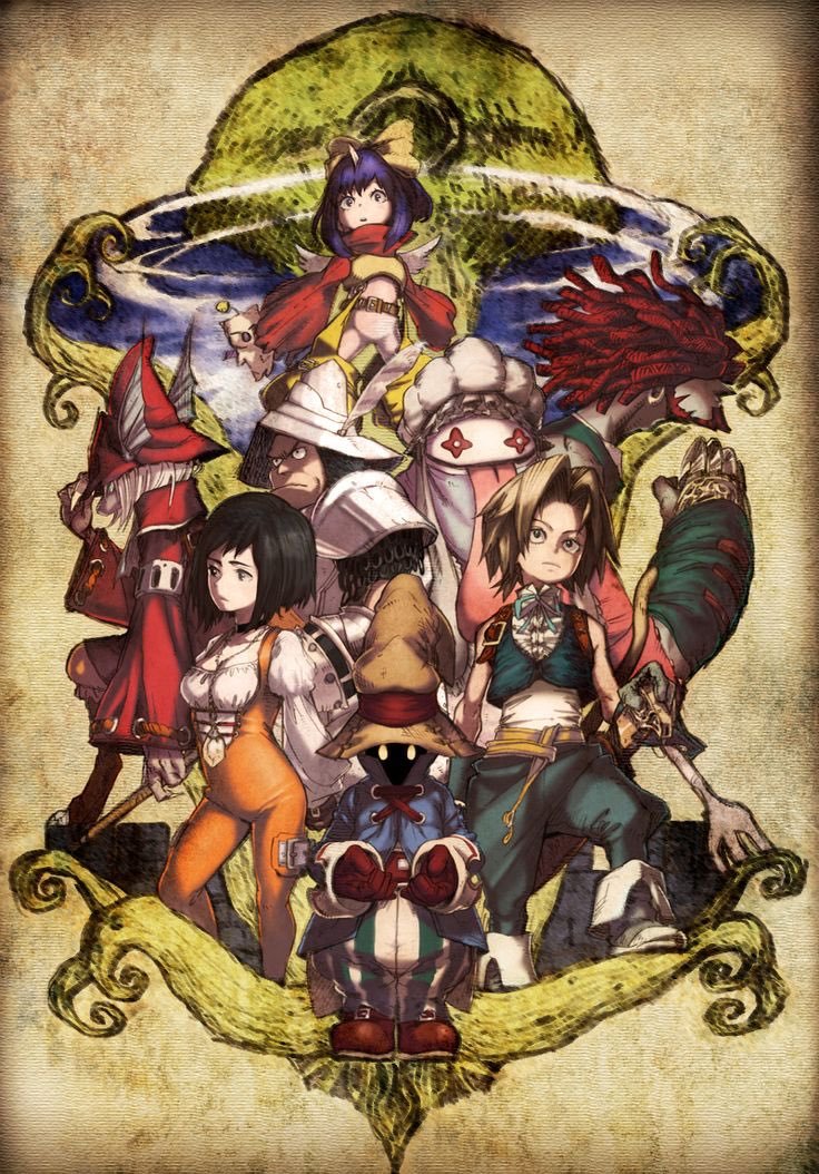 Divers personnages de Final Fantasy IX dessinés par Kohei Horikoshi (MHA)