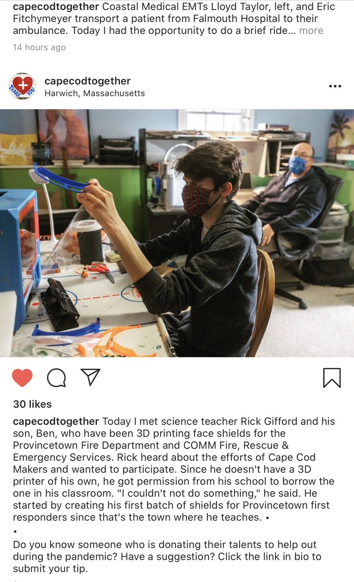 Ty Provincetown Teacher, Rick Gifford and his son, Ben! #ptown #theshieldteam2020