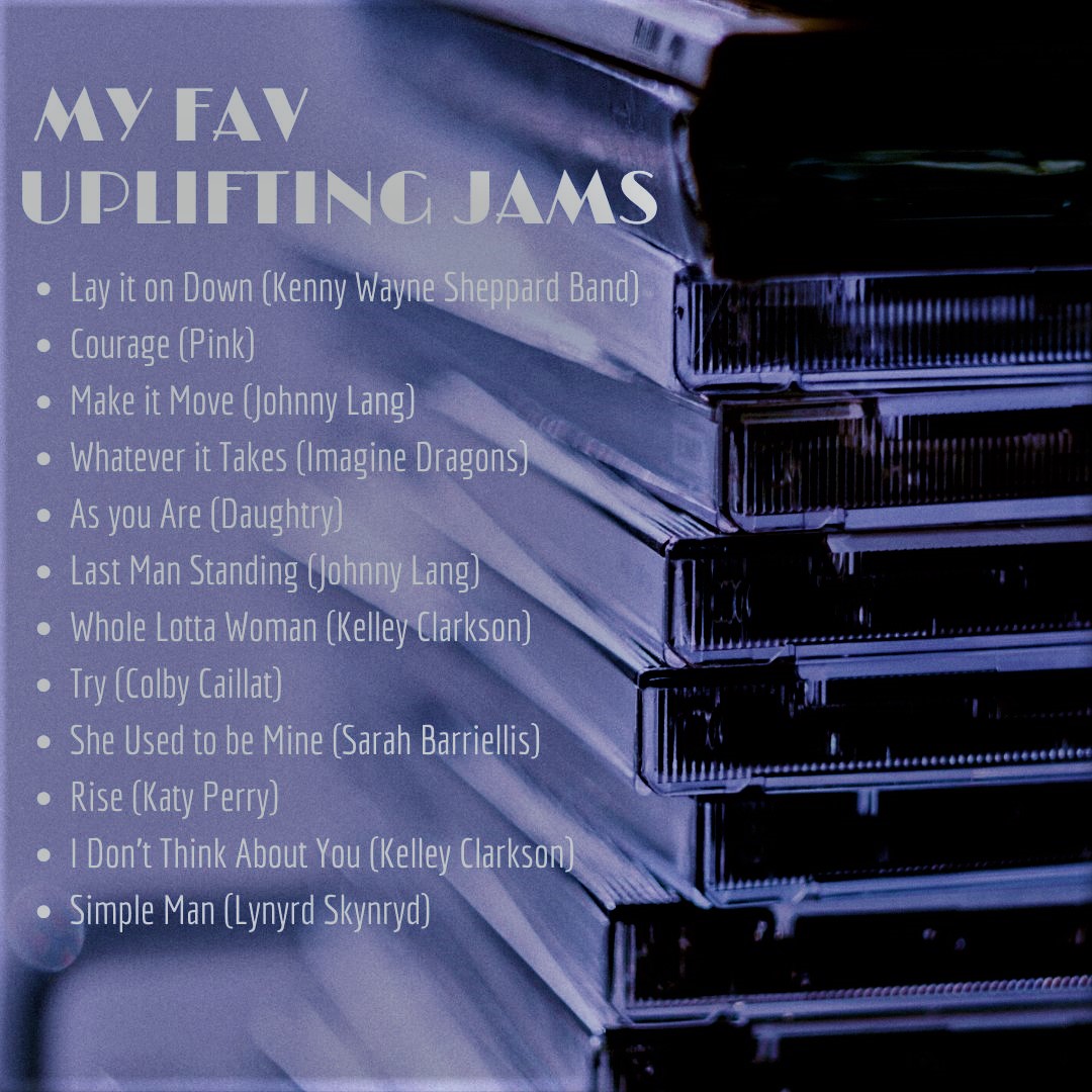 What are your favorite uplifting jams? These are a few of mine. #MusicIsLife #music #Motivation #PositiveVibes