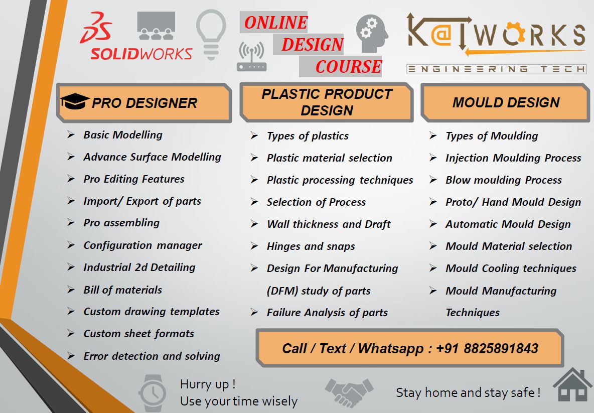KatworksT's tweet photo. core and cavity splitting of simple plastic cap in solid works.
#SOLIDWORKS #3Dprinting #3dmodeling #3DModel #onlinelearning #OnlineClasses #cad #designcourse #solidworksindia #injectionmolding #molding 
Follow us on video link in youtube

https://t.co/d4YY2LAJfP https://t.co/0UpROqnIVg