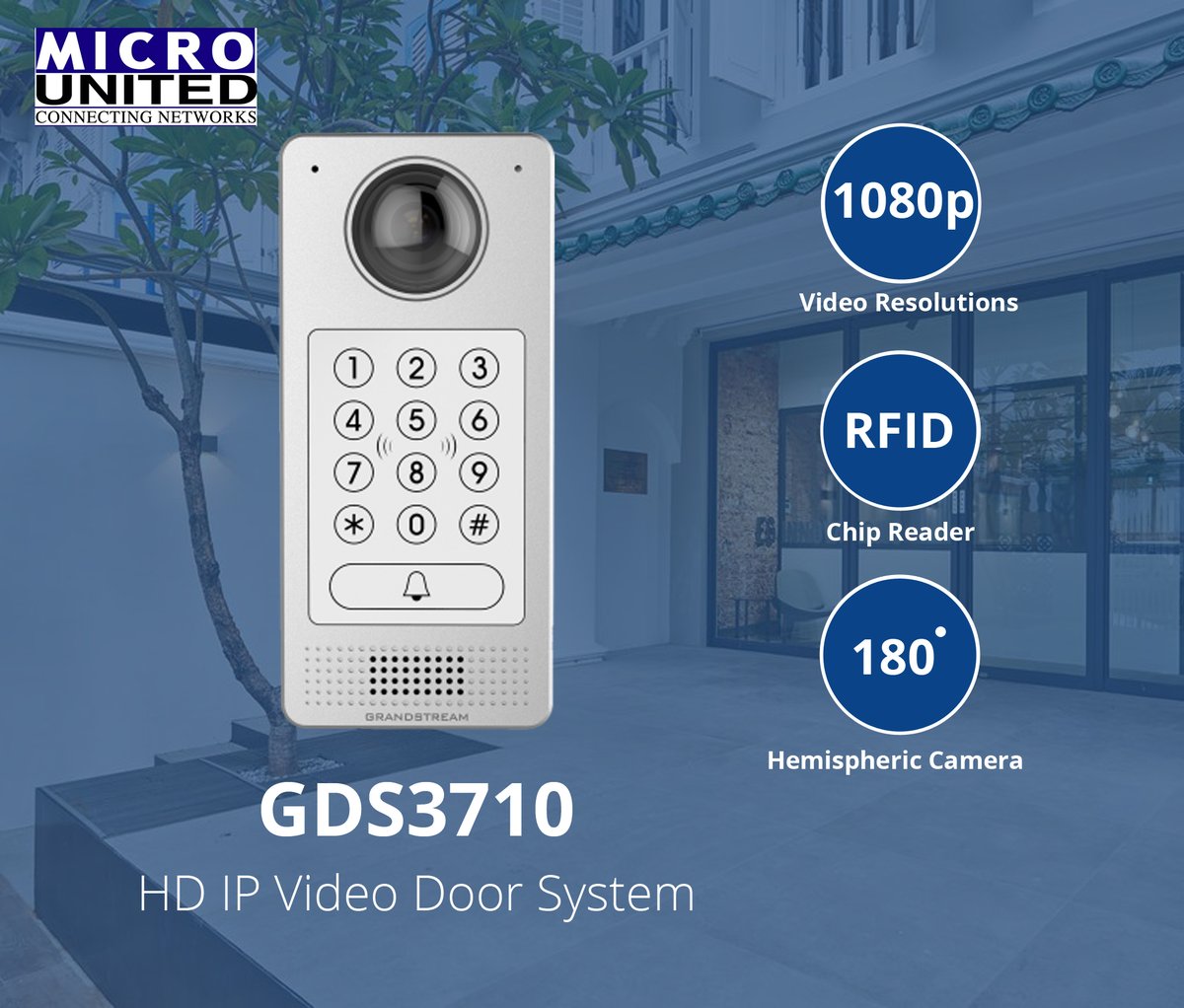 microutd's tweet photo. Be safe and secured with Grandstream Facility Access systems !!!

If you have been looking for smarter surveillance systems along with the intercom option for business or home purpose, then the #Grandstream #GDS3710 is a right choice that can easily tracks, manages and records https://t.co/gBRFw6s3sR