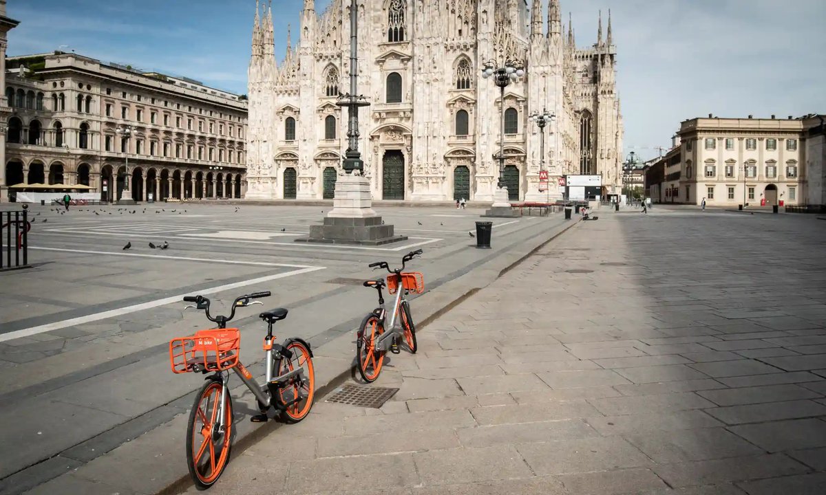 Milan will turn 21mi of streets over to cyclists and pedestrians“We worked for years to reduce car use. If everybody drives a car, there is no space for people, there is no space to move, there is no space for commercial activities outside the shops. https://www.theguardian.com/world/2020/apr/21/milan-seeks-to-prevent-post-crisis-return-of-traffic-pollution