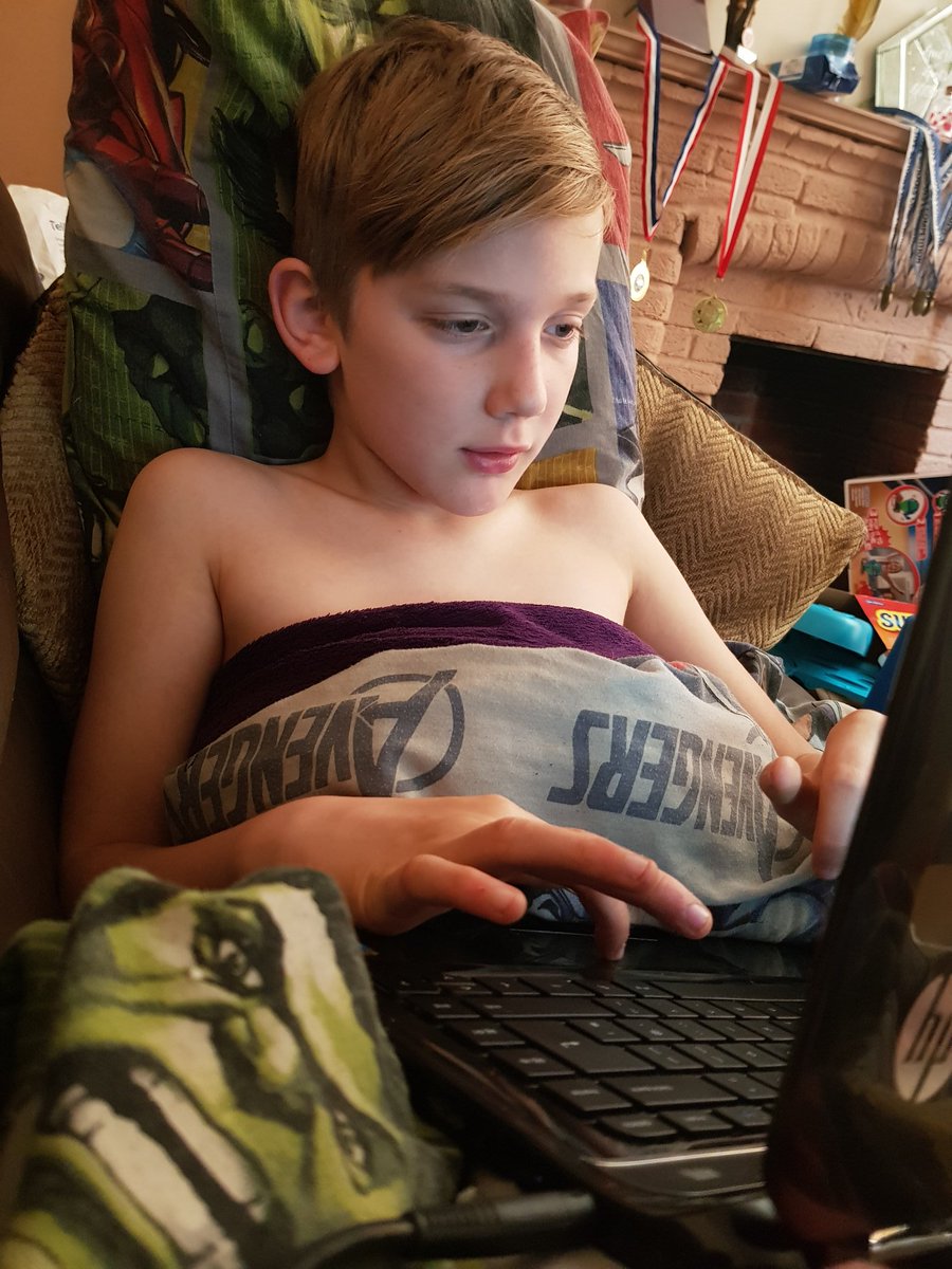 There's no better way to do your school work than being wrapped up and comfy on the sofa 🤣 with the Hulk screaming motivational quotes 🤣🤣
<a href="/EastfieldPS/">Eastfield Primary</a>
