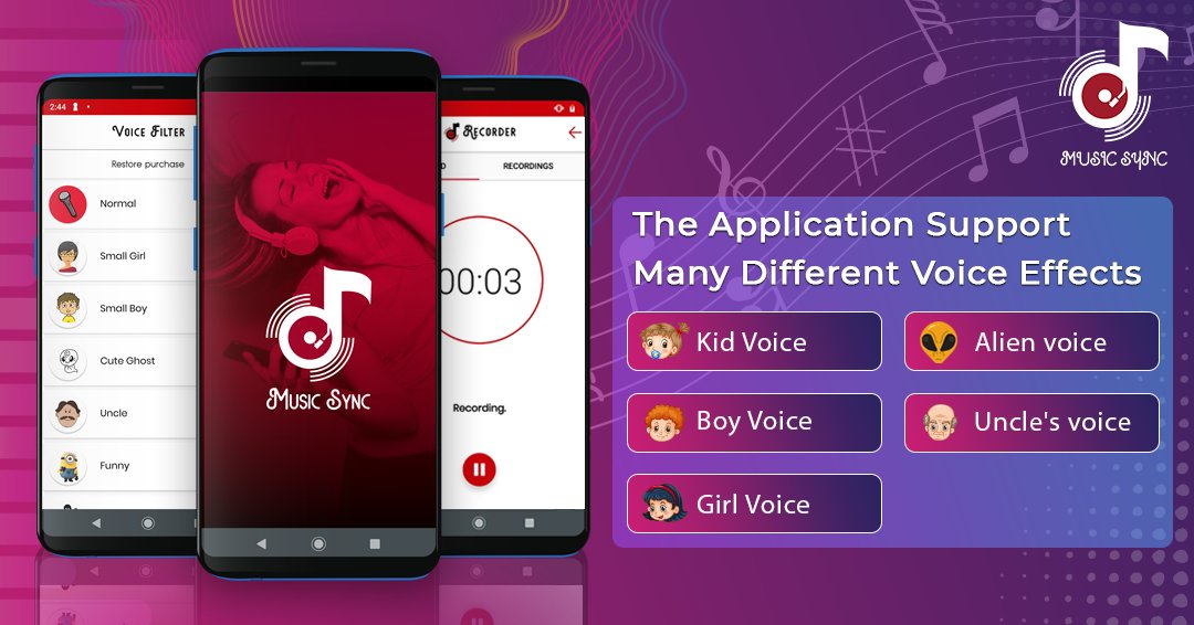 MusicSync_App's tweet photo. Let's Mess With Original Voice &amp; Have Some Fun. Music Sync has various voices to change into

#musicsync #musicplayer #mp3player #music #songs #mp3 https://t.co/SjvwV7KYC7