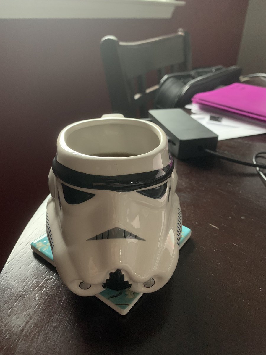 Today is storm trooper mug. This was my first mug. I also bought it before I knew the most recent Star Wars trilogy was ass