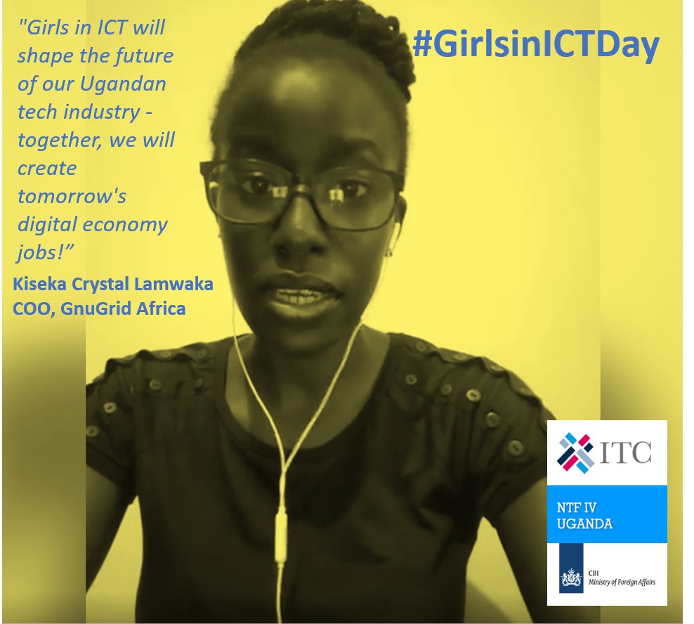 <a href="/ITCnews/">International Trade Centre (ITC)</a> &amp; <a href="/CBI_NL/">CBI</a> with <a href="/Kistalc/">Kiseka Crystal</a>, celebrating #GirlsinICTDay 💪🎉

#NTF4UG